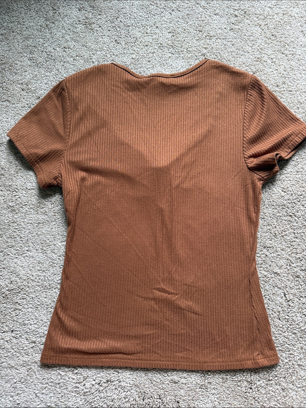 See You Monday Ruched V-Neck Tee - Picture 3 of 3